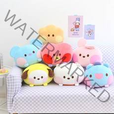 BT21 미니니 코야 알제이 슈키 망 치미 타타 쿠키 쿠션 베개 인형 낮잠 사무실 캐릭터, 쿠키4445