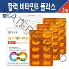 종근당 활력 비타민B 플러스 수용성 종합 비타민 B군 영양제, 3세트, 종합 활력 비타민B 플러스 60정