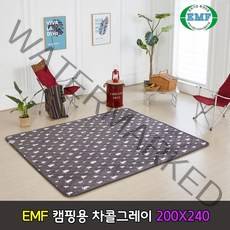 더 안 전자파없는 극세사 캠핑용전기장판 차콜그레이트리 캠핑전기매트, 200X240(대형)