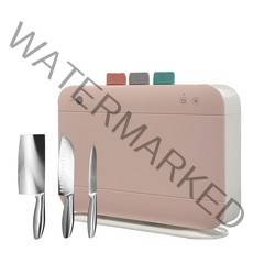 리빙퍼프 도마살균기 + 칼세트3P + TPU도마3P, HIW500ULED(핑크)