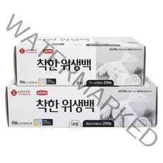 롯데이라이프 착한 위생백 중형 200p + 대형 200p, 1세트