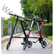 ABIKE 간편한 휴대용 접이식 8인치 자전거 폴딩, ABIKE 8인치 블랙
