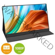 세로모니터 보조 서브 피봇 UPERFECT-13.3 인치 LCD 모니터 휴대용 초박형 1080P IPS FHD USB C 타입 디스, 01 13.3inch FHD_01 영국 플러그