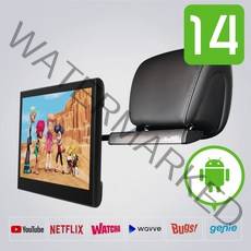 카멜 차량용모니터 14인치 PF1410IPS+고급형 헤드레스트거치대+크롬캐스트패키지, PF1410IPS 블랙+헤드레스트거치대_고급+크롬캐스트