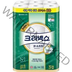 [리뉴얼] 크리넥스 데코앤소프트 25m 24+6롤, 3개