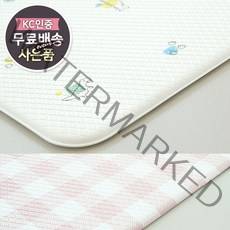 충무총판직영/충무홈리빙 베이직 프리미엄 양면 공룡 꿀벌 곰인형 핑크체크 그린체크 PVC 거실매트 놀이방매트 어린이집 유치원 유아매트, 01.공룡/핑크체크