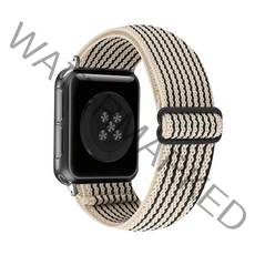 오펜트 애플워치 나일론 스트레처블 밴드 42 / 44 / 45mm, 블랙스트라이프