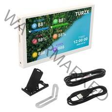 서브모니터 휴대용모니터 5인치 IPS c타입 보조 화면 컴퓨터 LCD 디스플레이 USB 다이나믹 서브 스크린, 01 White Screen Kit 1