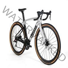 트위터 GRAVELV2RS24speed 탄소 핸들 바 및 완전 숨겨진 경로 700C 섬유 자전거와 알루미늄 바퀴의 작은 세트, Black cement ash_51cm