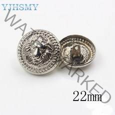 토템팽이 10 개/몫 Dia 15/18/22/25mm 금 amp 은 색 금속 lion 스타일 단추 의류 액세서리 DIY 재료 LL-033, [06] 22mm