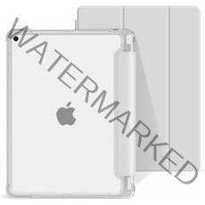 디지지 애플펜슬 수납 투명 태블릿 PC 케이스, 웜그레이