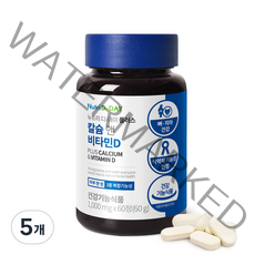 뉴트리디데이 플러스 칼슘 앤 비타민D 60g, 5개, 60정
