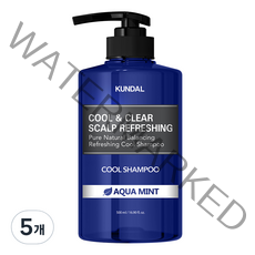 쿤달 리프레싱 쿨 샴푸 아쿠아민트향, 500ml, 5개