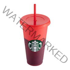스타벅스 리유저블 컬러체인지 콜드컵, 레드, 710ml