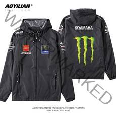 YAMAHA 기모 레이싱 오토바이 바이크 바람막이 후드 자켓 점퍼