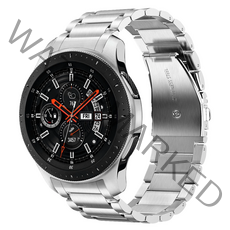 쉴드랩 갤럭시워치3 기어S3 45mm 46mm 호환 프리미엄 메탈 스트랩 22mm 시계줄 밴드, 무광실버, 1개