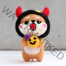 펫돌 양양이 니들펠트 인형 DIY 세트, 악마시바, 1세트