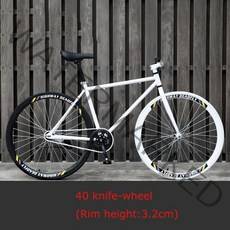 픽시 자전거 가벼운 26 인치 Fixie 뒤로 앞으로 타기 고정 기어 도시 고탄소 강철 프레임 단일 속도 고정 경주 용, 26인치, 2