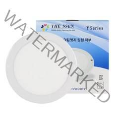 룸인 LED 슬림엣지 원형 직부등 250 x 19 mm, 주광색