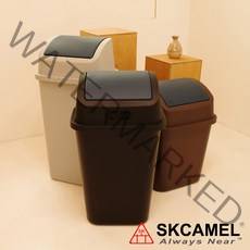 SKCAMEL 30 40 50L 입구가 넓은 L형 휴지통 카페 식당 사무실 업소용, 뚜껑 포함, 검정색