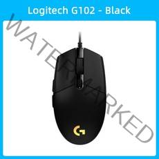 가성비 게이밍 마우스로지텍 G102 LIGHTSYNC 2세대 게임 마우스 6개 버튼 8000 DPI 케이블 RGB 백라이트 PC, 01 G102 Black, 한개옵션1