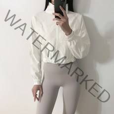 로라벨 숏 아노락 바람막이 필라테스복 요가복 커버업 운동복