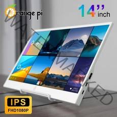 터치스크린모니터 노트북보조모니터 14 인치 휴대용 모니터 1080p ips 패널 호환, 없음