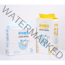 위아독 강아지 배변훈련용 과녁패드 소형 100매, 소형(40 x 50 cm) x 100매입 x 1팩