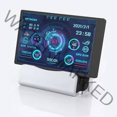 3.5인치 C타입 USB 컴퓨터 작동 온도 확인 보조 디스플레이 모니터, E