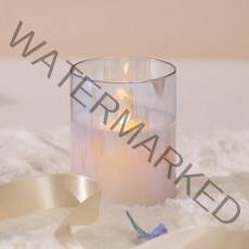 글라스 밀랍 LED초 소, 오로라