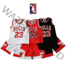 NBA 시카고불스 검정 화이트 레드 마이클 조던 키즈 유니폼