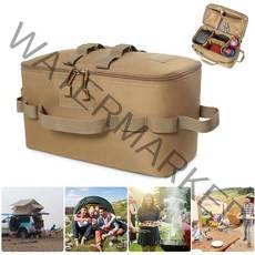 부탄가스가방 캠핑 스토리지 박스 식기 주방 화물 야외, CHINA, Khaki Storage Bag