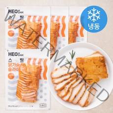 허닭 스팀 닭가슴살 슬라이스 케이준맛 (냉동), 100g, 4팩