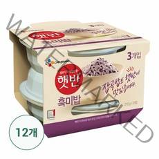 햇반 흑미밥, 210g, 36개