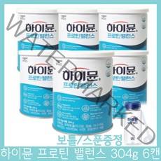 일동후디스 하이뮨 프로틴 밸런스 단백질 파우더 건강기능식품 스푼증정, 304g, 6개