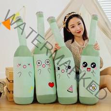 술병 쿠션 익살스러운 표정 대형 인형 안고자는 인형 애착인형 여자 침대 위 귀여운 인형 롱쿠션 랜덤 110CM