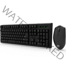 큐센 무선 키보드 + 마우스 + 키스킨 세트, 블랙, 일반형, MK450