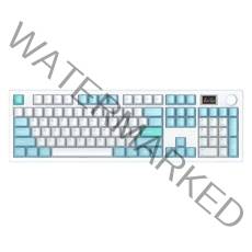 다얼유 A104 PRO 퀵스왑 가스켓 유무선 기계식 키보드, 저소음베이지축, 아이스블루(영문)