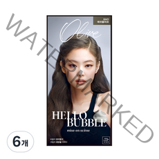 미쟝센 올뉴 헬로버블 염모제, 6AO 애쉬올리브, 6개