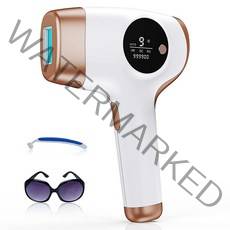 Aopvui 가정용 화이트 로즈골드 IPL 제모기 AI01B 플래시 횟수 999900+ 고글 면도기 포함