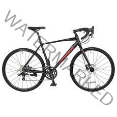 소니아 고급 알루미늄 16단 듀얼 변속 디스크 브레이크 로드 자전거 440mm SR-1200D 미조립, 440(150~165cm), 완전조립배송, 블랙 + 레드