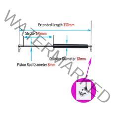 스트럿바 에어 서스펜션 범용 스트럿 바 250-350mm 20kg/200N/44LB 가스 스프링 지원 부트 보닛 자동, 73 W28-330-A