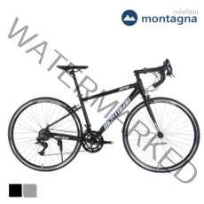 2023년형 Montagna 듀얼레버 사이클 로드 자전거 R9 700C, 매트블랙, 430, 98%조립