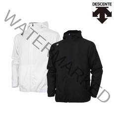 데상트 [DESCENTE] 후디 바람막이 자켓 (블랙 화이트)
