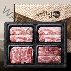 [농협안심한돈] 프리미엄 돼지고기 선물세트 2kg 삼겹살/목살/앞다리살 500g X 4, 상세 설명 참조
