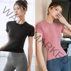 론조모니 기능성 필라테스 요가 티셔츠 2개