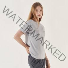 녹족 여성용 마일드 요가 필라테스 반팔 티셔츠