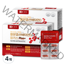 종근당 철분 엽산 비타민D 플러스, 60정, 4개