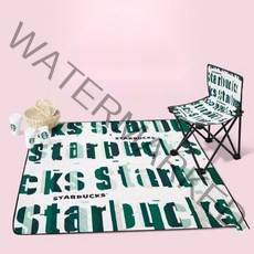 스타벅스 캠핑의자 경량 릴렉스 휴대용 송민호캠핑의자 커밋 체어, 피크닉 매트 + 의자 세트