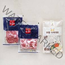 하이포크 산지직송 삼겹살 앞다리살 수육세트 1.2kg + 간편 수육 재료 (냉장), 1세트